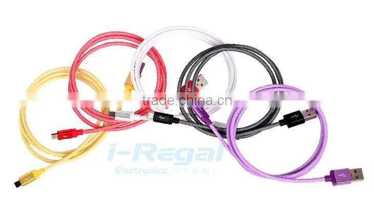 HOT Aluminum sell double side drawing usb cable for mobile phone