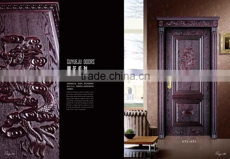 High quality wooden door,exterior carved wood door