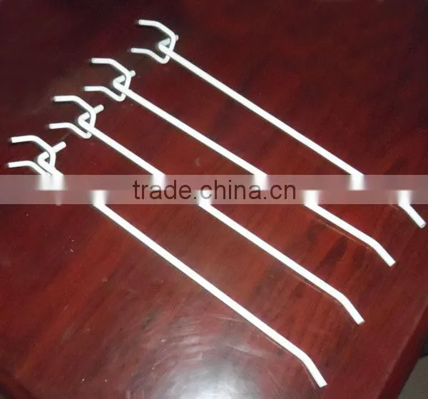 White power coated pegboard display hooks