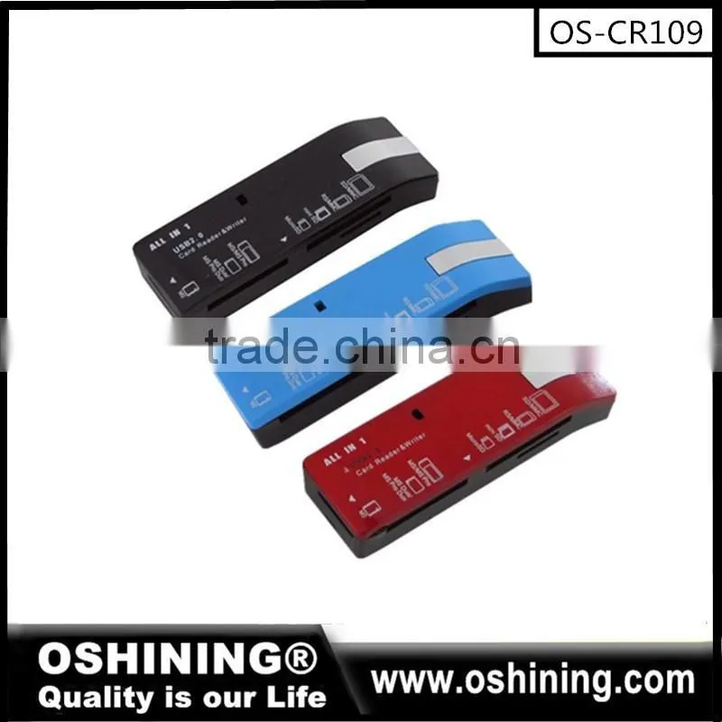 Top selling Multi 4 slots in One Memory Card Reader custom logo (OS-CR106)
