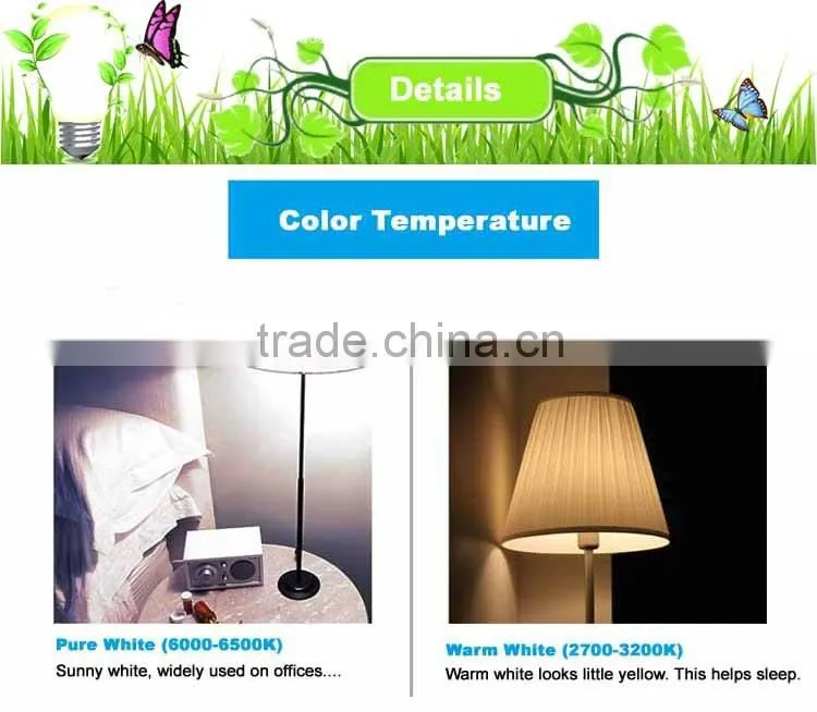 LED Company AC100-240V PC+ALU SMD E27 LED Bulb Light A60 CE RoHS 9W Lamp