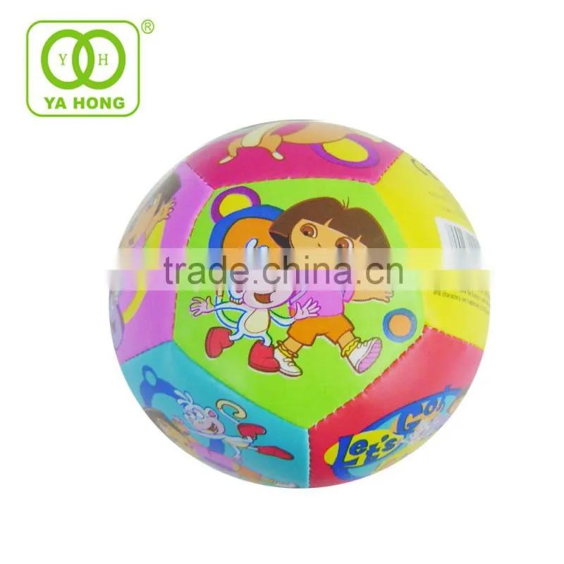 Kids soft play balls of football sewn by hand with many patterns