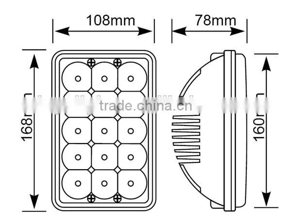 Hot sale new 45W square offroad 5inch led work light with spot and flood beam
