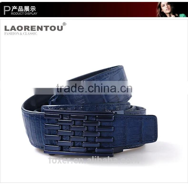 handmade leather belt,fashion leather belt,high quality crocodile belt