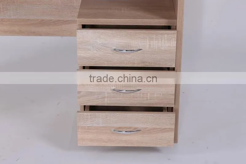 Computer desk bookshelf Draw-out type arc table