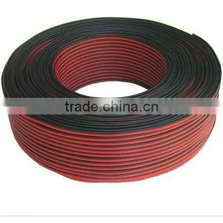 CCA copper clad aluminum flat speaker wire black and red 0.75 sqmm