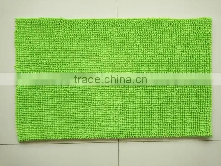 polyester short pile microfiber chenille door rug