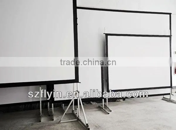 High quality ! front and Rear Easy folding screen with wheel wFlight Case Projector screen