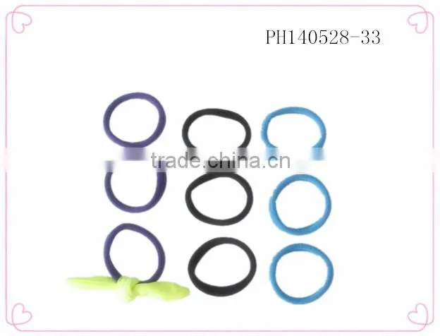 Rubber hair elastic,plain hair scrunchy, different color ponytail for girls