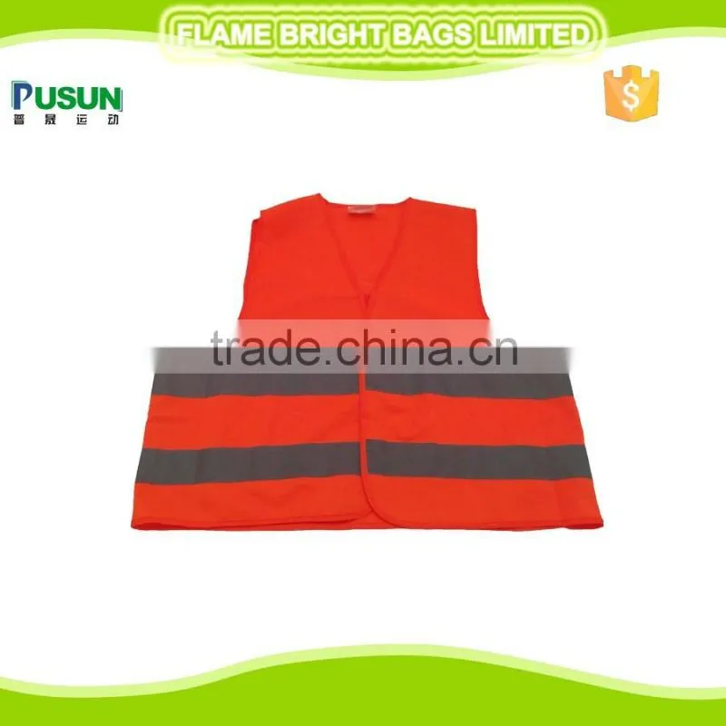 Polyester high visibility reflective vest for worker