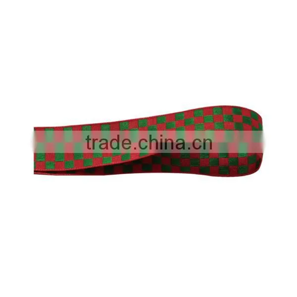 Promotion 1.5 inch red and black striped cotton grosgrain ribbon