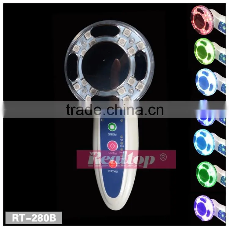 No needle mesotherapy RF vibration facial massage machine ,led light color photon ultrasonic beautiful skin instrument