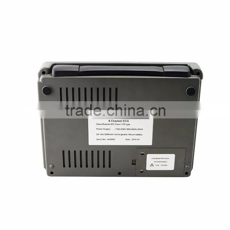 CE ISO 18 months warranty 7 inch LCD 12-lead ECG signal Digital 6-channel Electrocardiograph