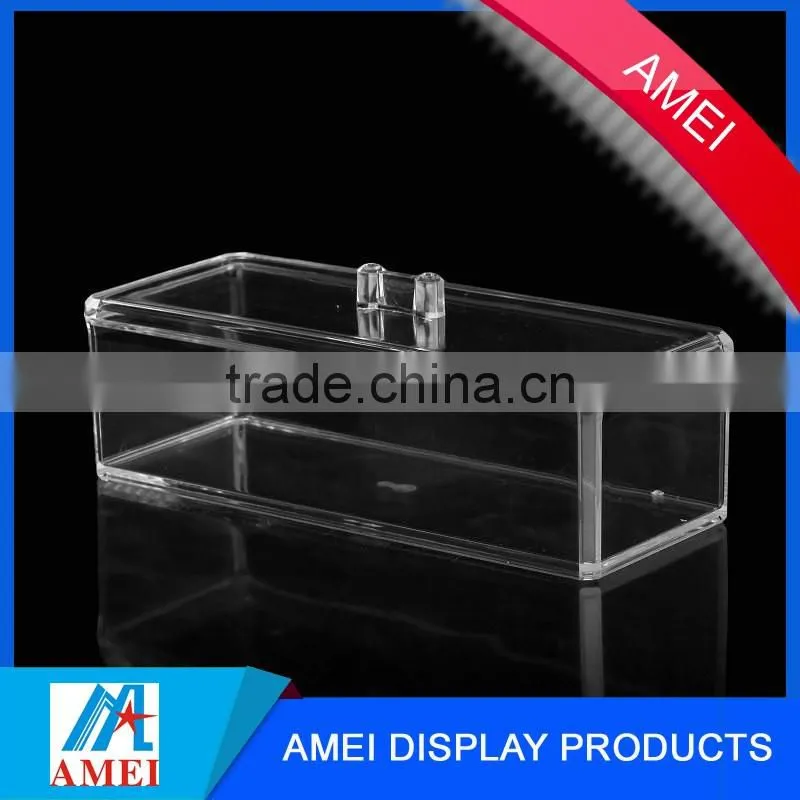 2016 gold alibaba supplier and clear square acrylic jewellery box with lid / acrylic box
