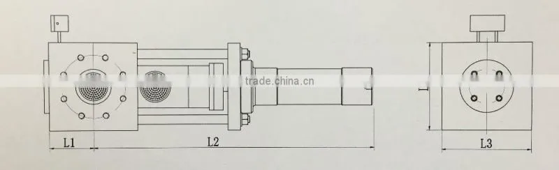 Hydraulic screen changer filtration system for melt