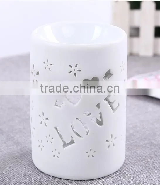 Letter engraved candle holder