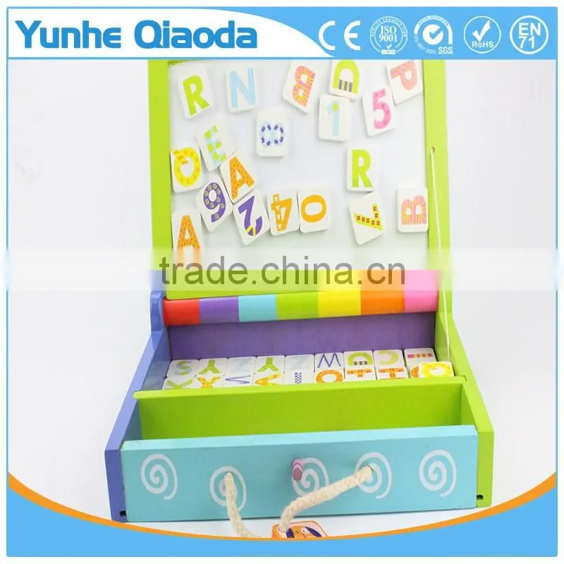 Early Learning wooden alphabet teaching magnetic wooden box