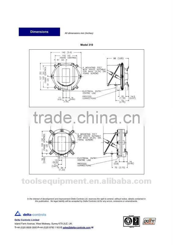 Pressure switch Delta-control 310 series