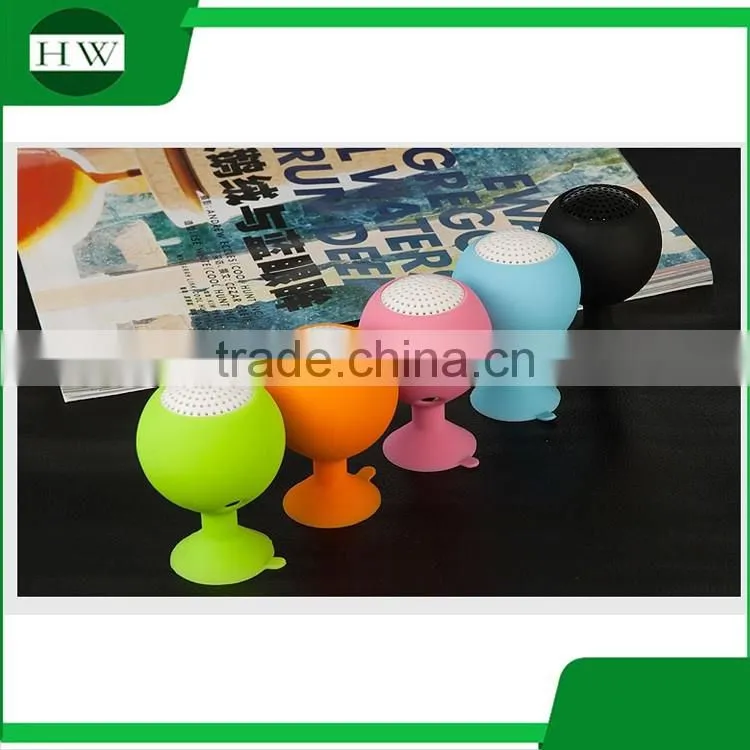 silicone sucker holder music powered amplifier mobile phone sound box mini speaker portable speaker