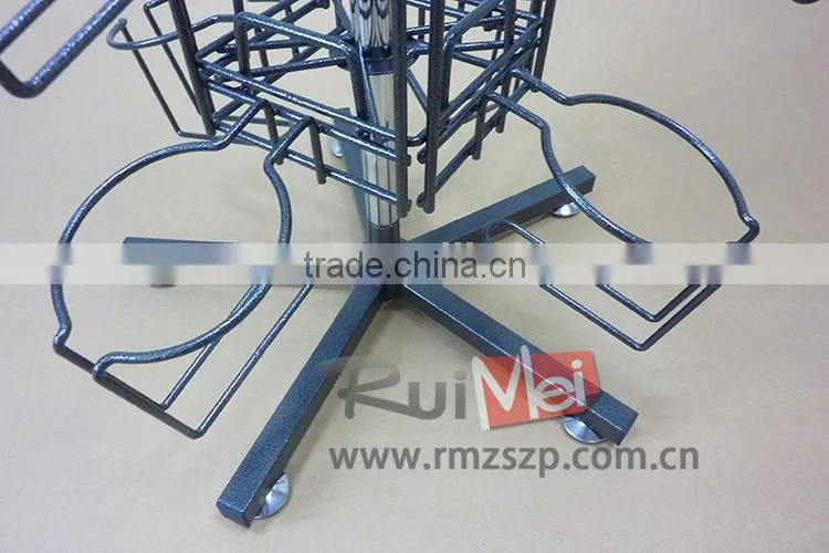 Rotating metal candy counter display rack