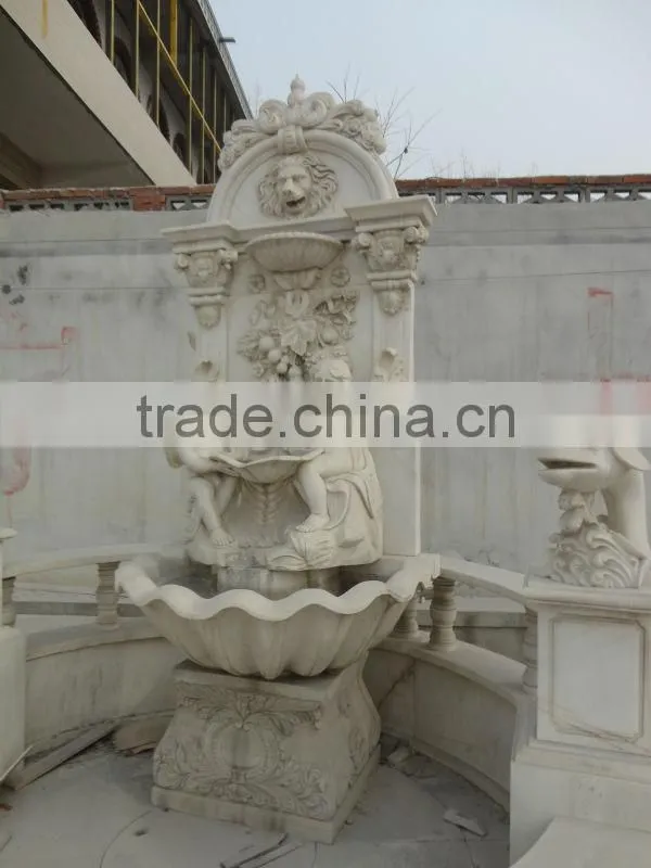 Garden Marble Carved Water Fountain with Statues