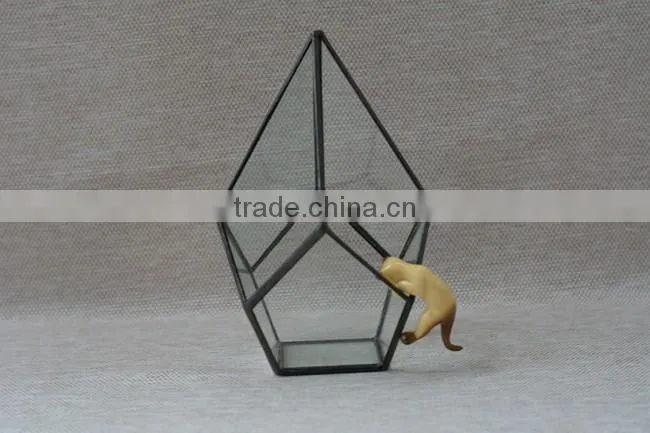 Wholesale hot sale clear geometric glass terrarium