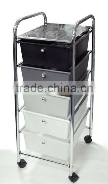 4 tier Plastic drawer trolley