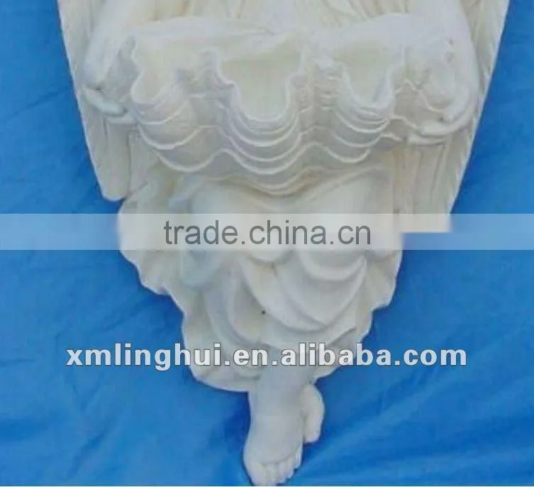 White Wall Angel Flower Pot