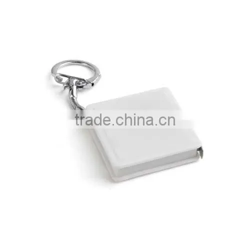 Mini 1m plastic tape measure with keyring