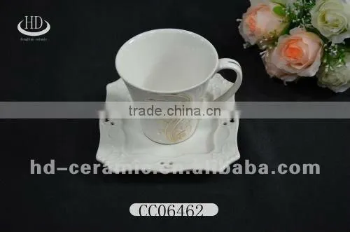 ceramic custom printed tea cups and saucers