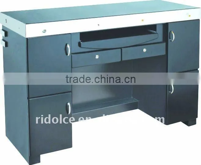 Nail salon reception desk Solid wood office table design receptionist table F-C31A