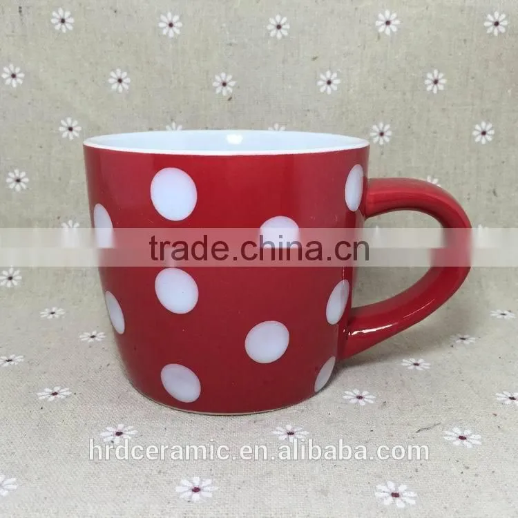Stocked Cheap red Ceramic cup,Ceramic coffee cup , milk Mug