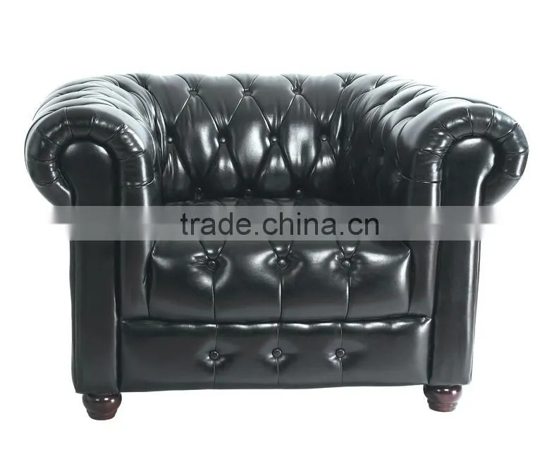 China supplier leather aluminum office armchair without casters(EOE brand)