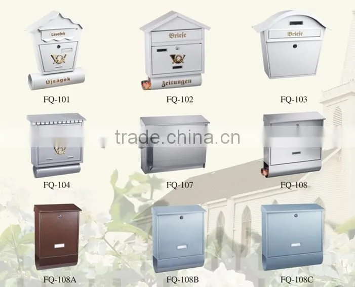 FQ-104 Metal Wall Mounted Postboxes,Newspaper Holders Mailbox