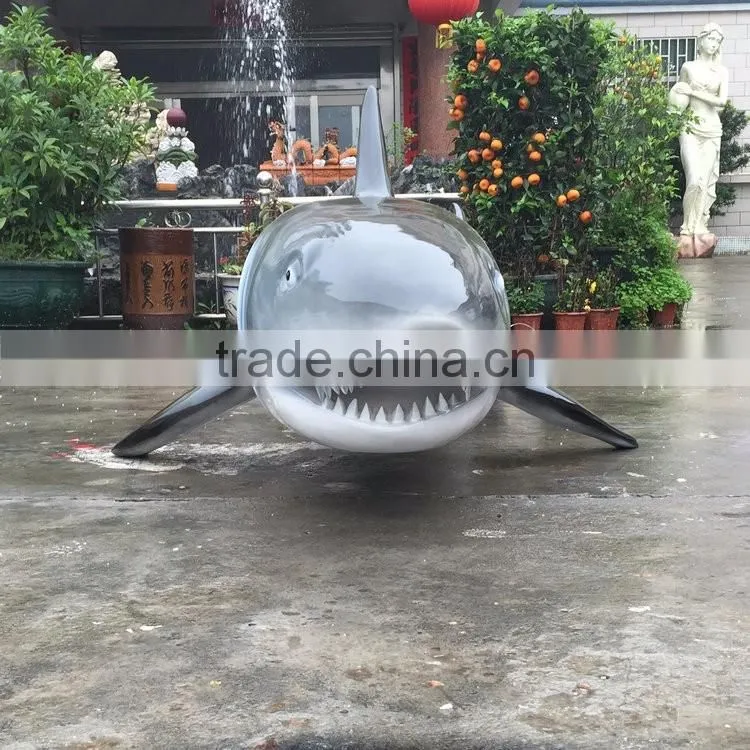 Fiberglass shark statue figurine