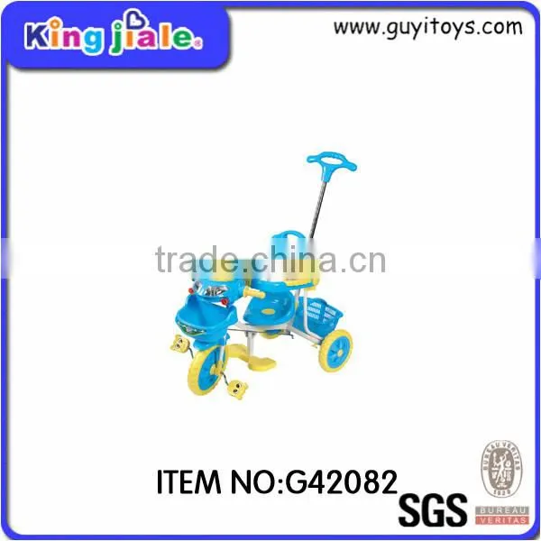 Funny best selling the 2014 newest design China kids tricycle with back seat