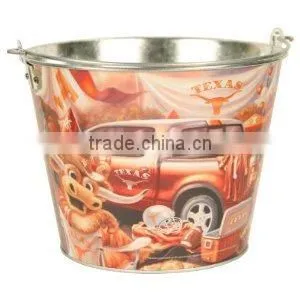 tin printed Ice bucket 5 Quart