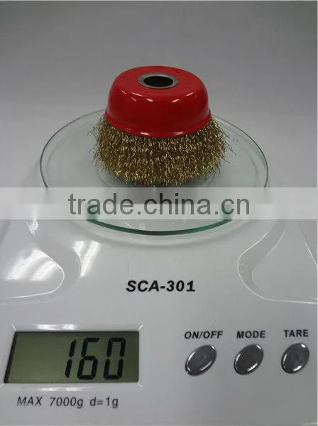 Brass Coated Twist Wire Cup Brush(65mm~150mm)