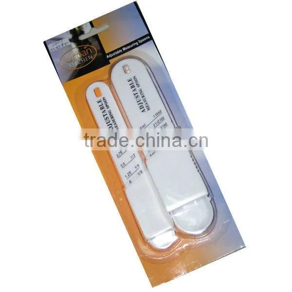 MS-5876 2pcs plastic adjustable measuring spoon