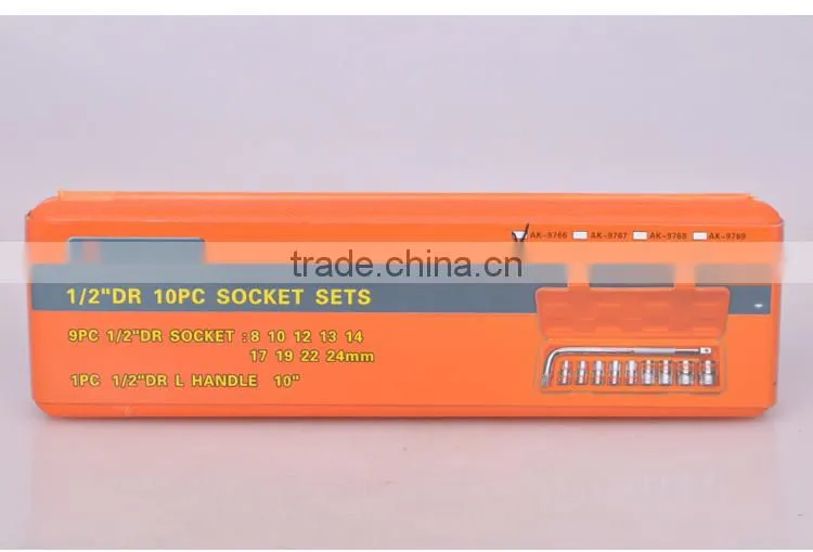 AK-9768 10 PCS CRV 1/2" cket wrench set