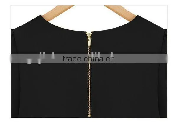 XXXL 4XL 5XL Plus Size Women Clothing Flare Sleeve Feminine Chiffon Blouse Korean Fashion blusa feminina 2015 Summer Black Red