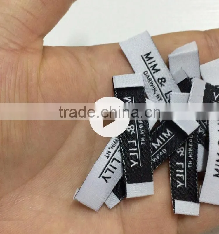 2017 high density damask clothing labels woven labels
