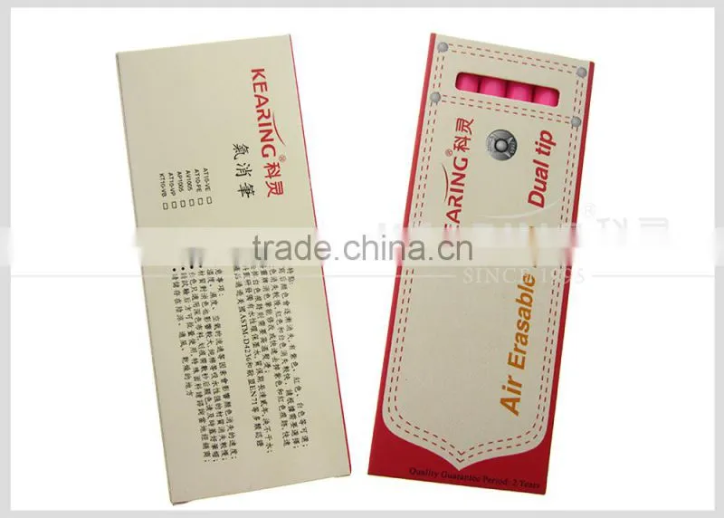 Kearing brand Fabric garment air erasable self vanishing violet+pink color Dual tipped air erasable marker # AT10-VP