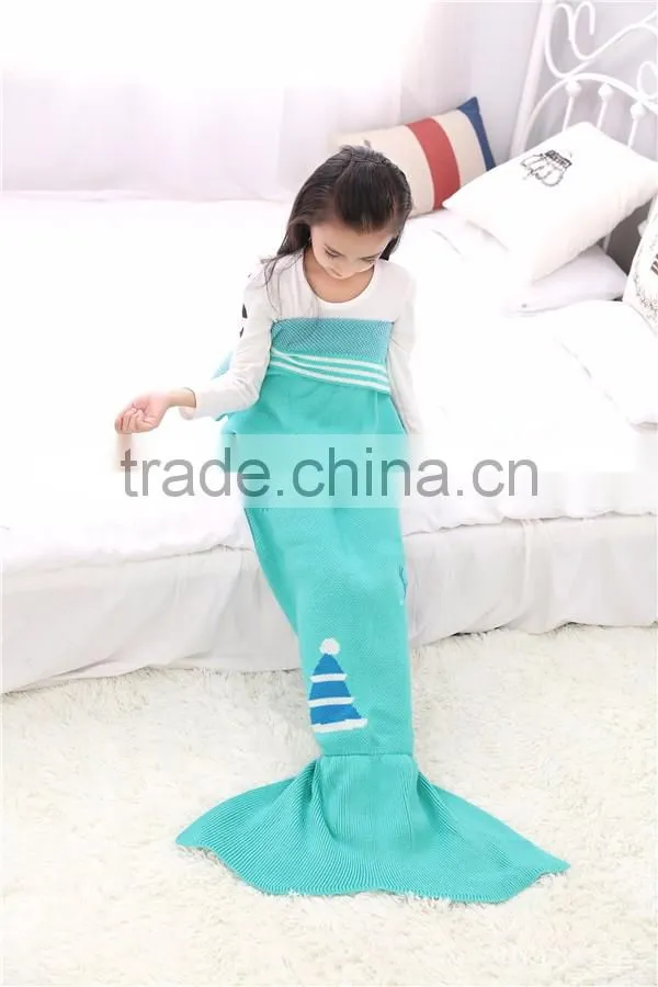 Custom High Quality Christmas Blanket Children Mermaid Tail Blanket