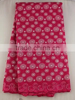 new design eyelet voile lace fabric with circle patterns SL0308