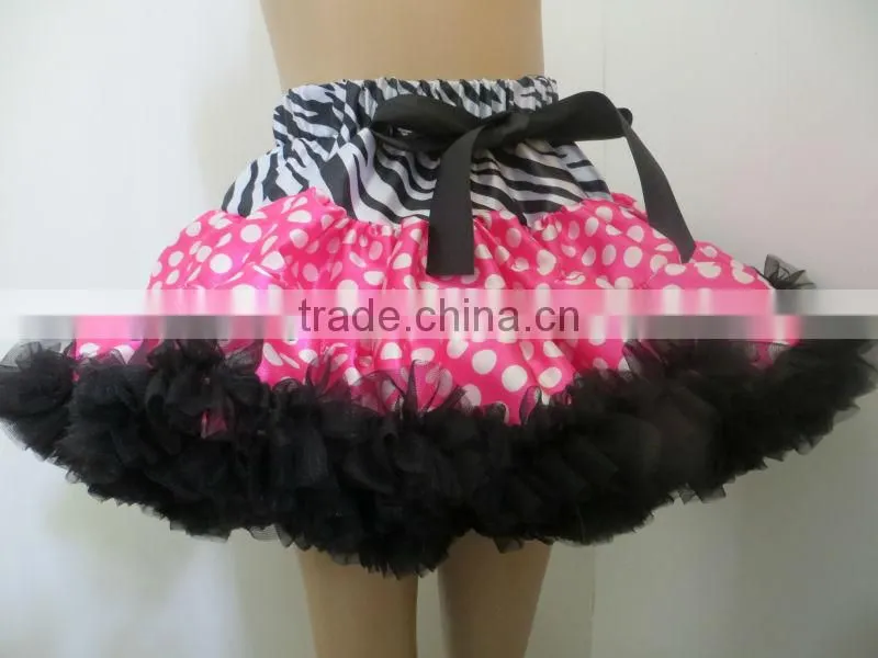 Factory direct wholesale new design chiffon pettiskirt with bow for girls