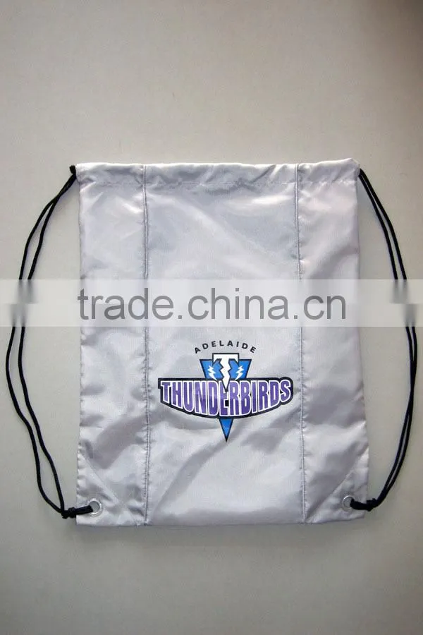 Logo printed promotional drawstring bag