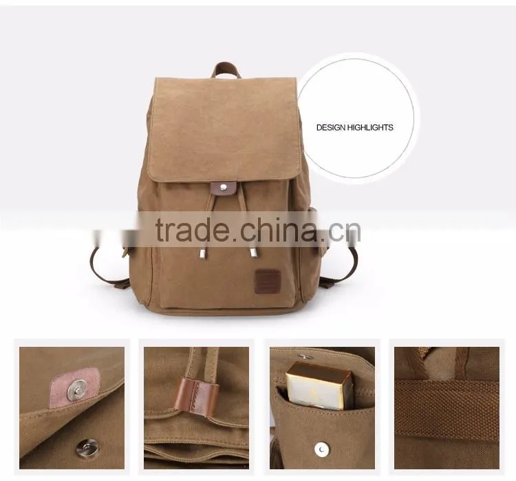 Custom Canvas school Backpack Bag