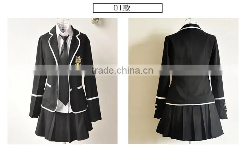 Juqian Wholesale Factory Price Blazer Suits Design School Uniform/Customized western style blazer nice high school uniform