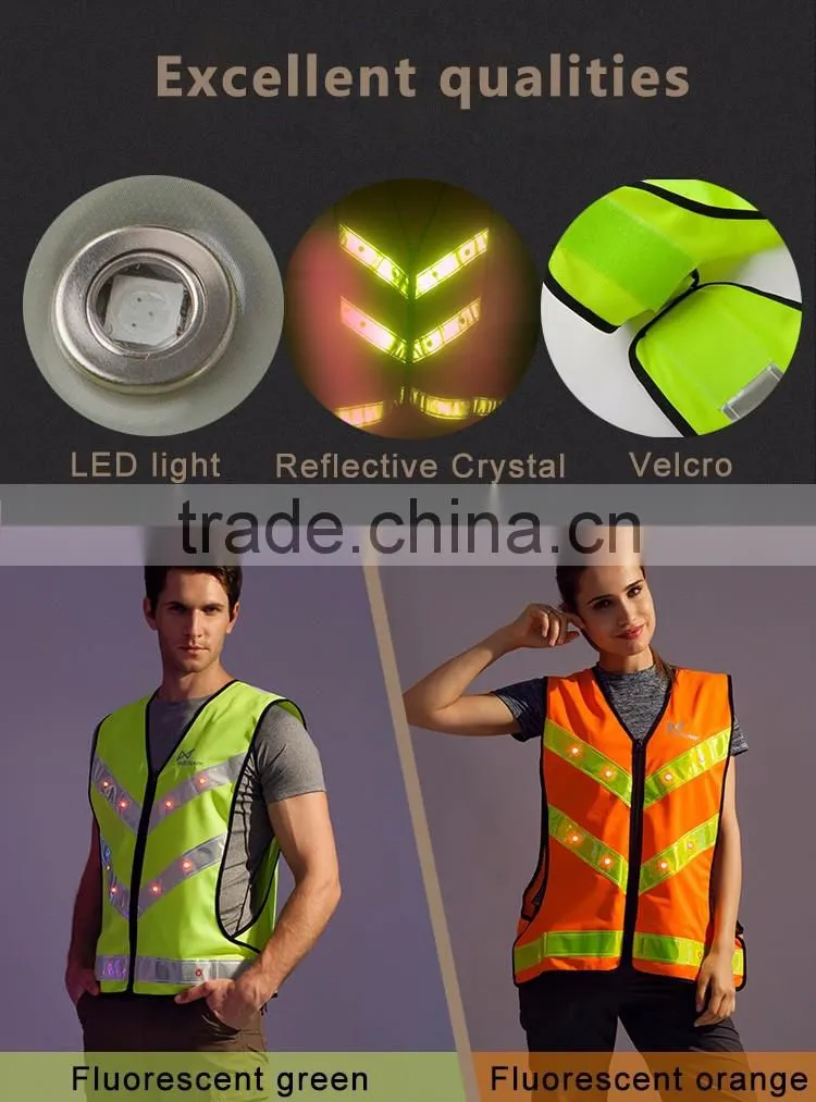 Hi Vis Security Flashing Warning Road Uniform Vest for Mens